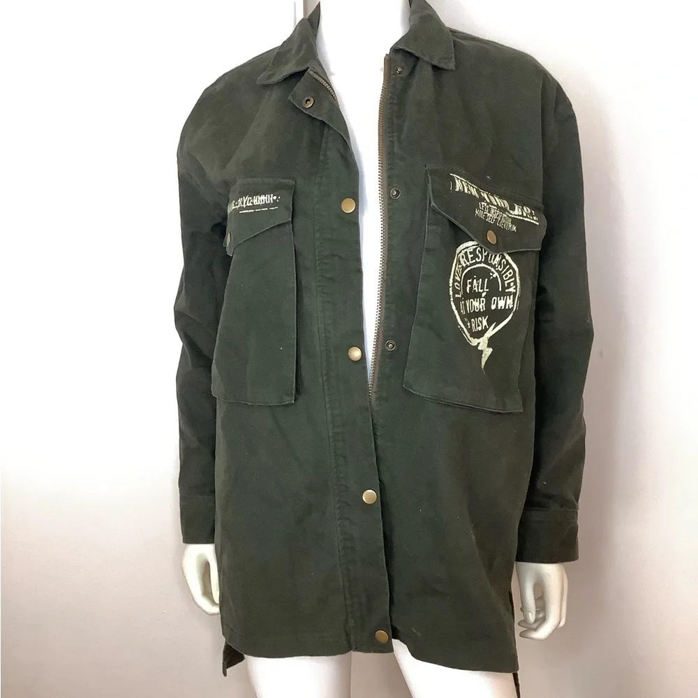 Forever 21 Olive Military Jacket Unisex